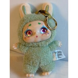 Kimmon Mimon Work V2 Series Bunny Plush Keychain Light Green Art Toy Doll